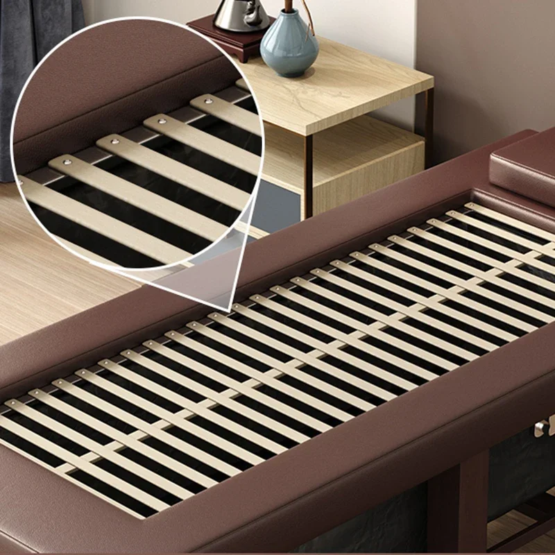 Spa Auxiliary Wooden Beds Stretcher Beauty Salon Furniture Massage Professional Beautician Camilla Para Masaje Bed Aesthetic