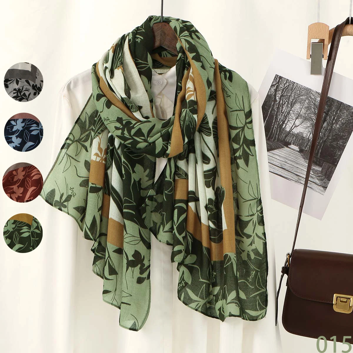 

Beautiful Printed Shawl Premium Cotton Soft Viscose Hijab Women Luxury Floral Printed Scarf Heavy Muffler Foulard Headscarf