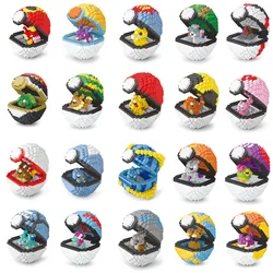 20 nuovi stili piccoli blocchi Pokemon piccoli cartoni animati Picachu modello animale istruzione gioco grafica Mini Pokemon giocattoli regalo