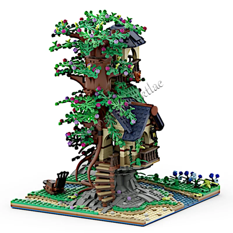 1507 قطعة MOC الإبداعية مدينة عرض الشارع وحدات شجرة صغيرة منزل نموذج العمارة بنة الاطفال تجميع الطوب لعبة هدية