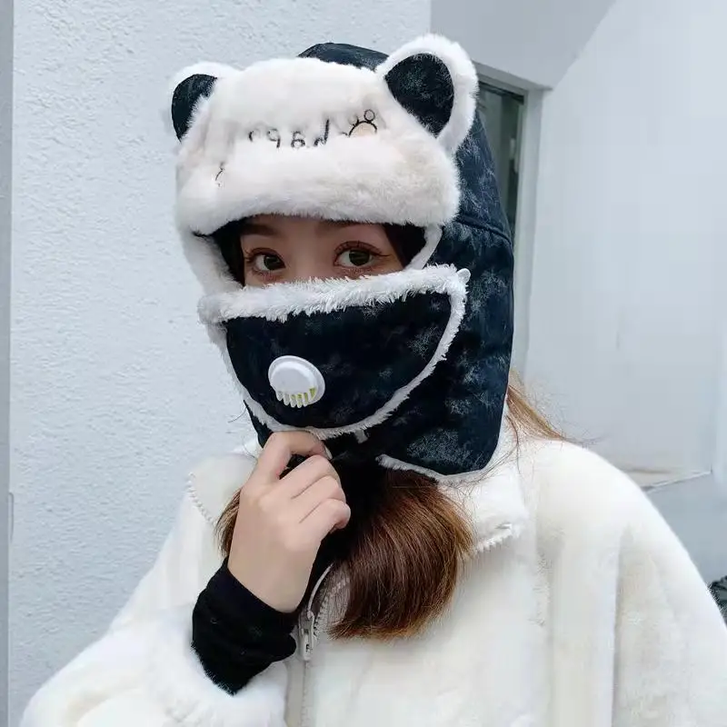 Lei Feng Hat Women's Winter Riding Windproof And Cold Resistant Fur Thickened Warmth Protector Ear Protection Warmth Hat