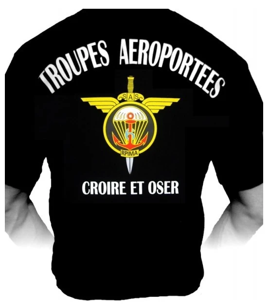 French 6eme RPIMa (Régiment Parachutistes D'Infanterie De Marine) T-Shirt Short Sleeve Casual 100% Cotton Shirt