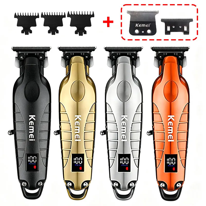 Kemei KM-2293 Salon Level Powder Metallurgical Blade Electric Scissors Hair Clipper 1200 mAh Lithium Battery Hair Trimmers