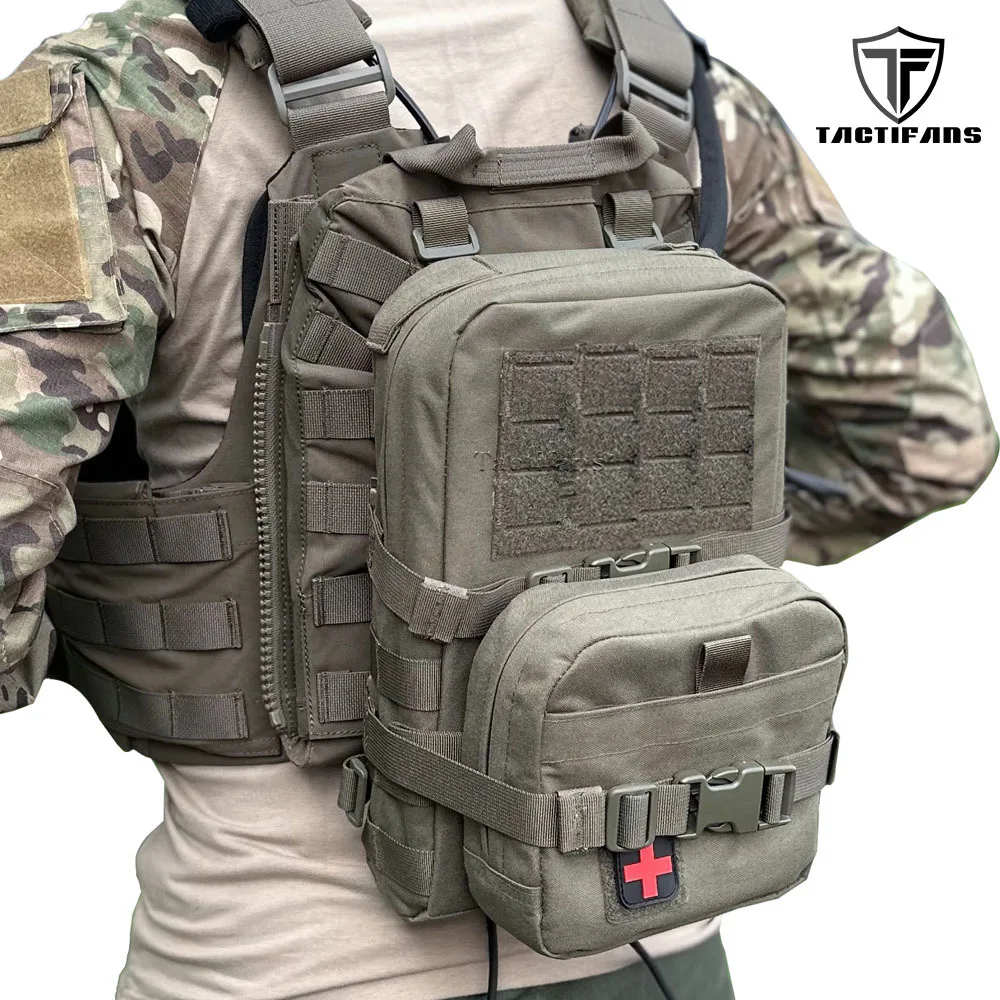 Mini Hydration Bag 2 In 1 Mini Hydration Pack Rip Away IFAK Medical Pouch Med Patch MOLLE Pouch Hunting Bag