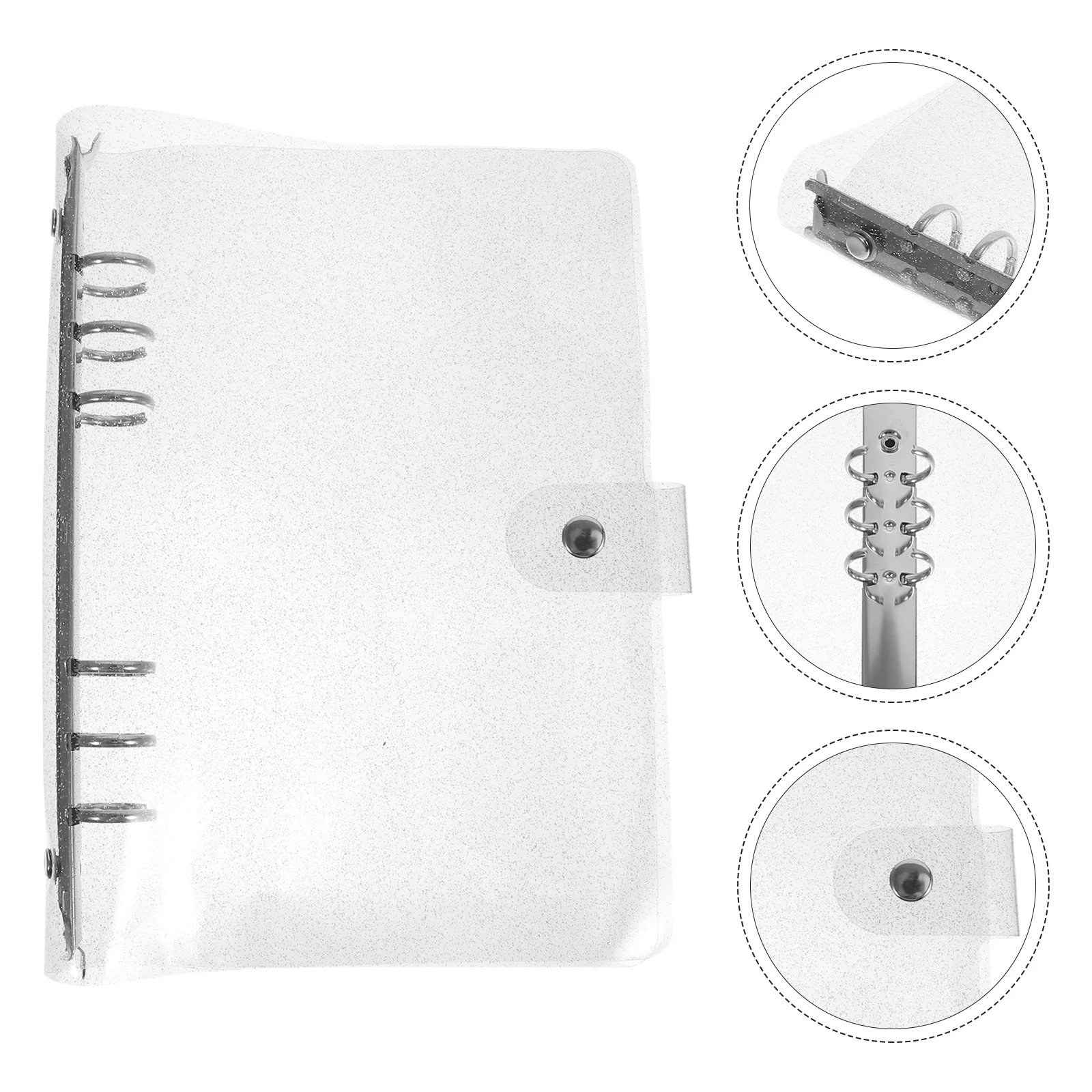 1 Buah Sampul Binder Loose-Leaf Pelindung Notepad Plastik Pengganti Halus untuk Tempat Penyimpanan Dokumen Kantor Sekolah