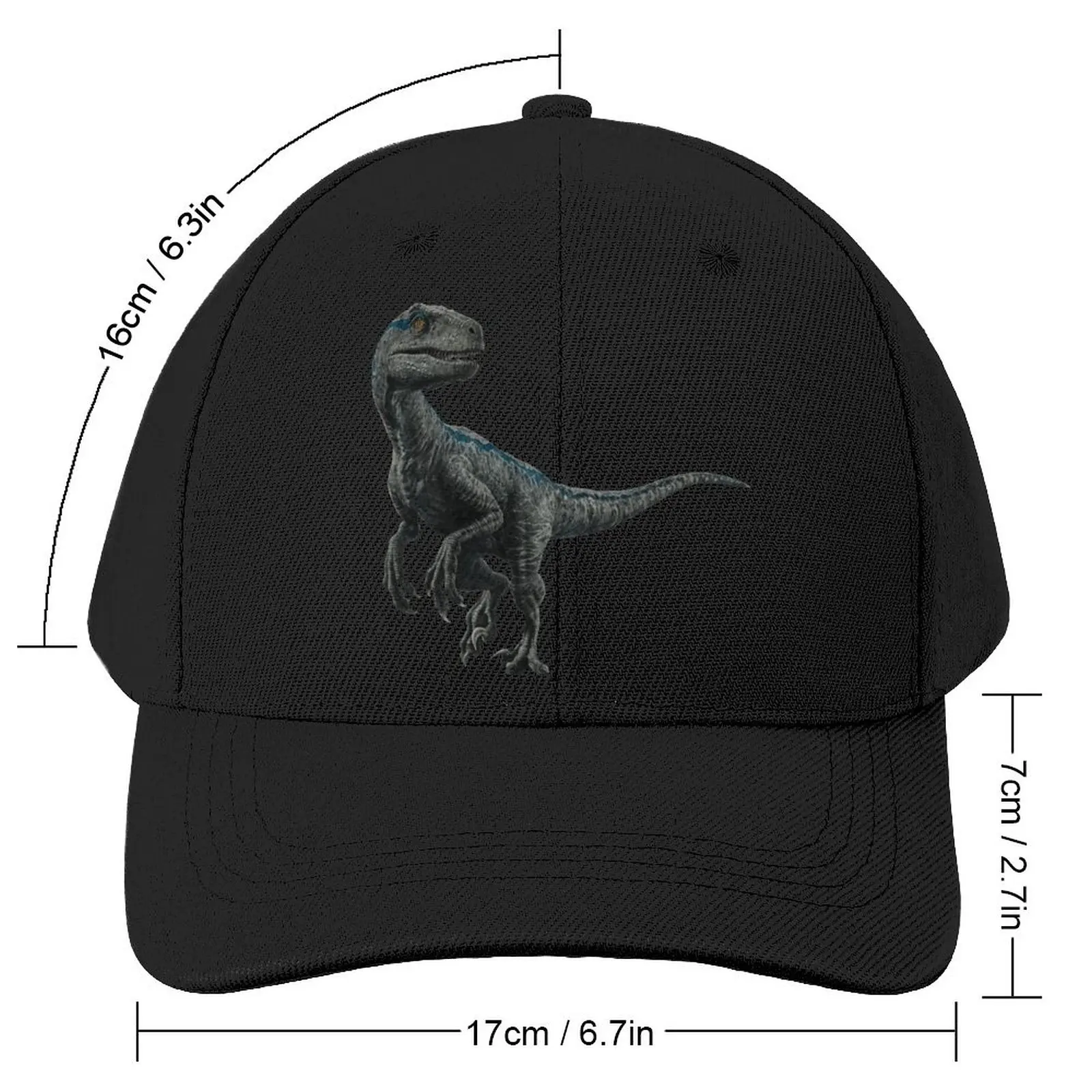 Jurassic World Baseball Cap Jurassic World  Blue Funny Bboy Baseball Hat Design Polyester Summer Dropshipping Cap