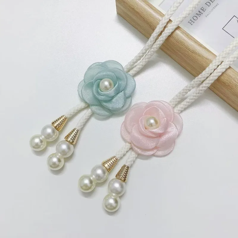 New floral curtain tiebacks, modern minimalist style, adjustable design fits all sheer curtains, tidy up windows .