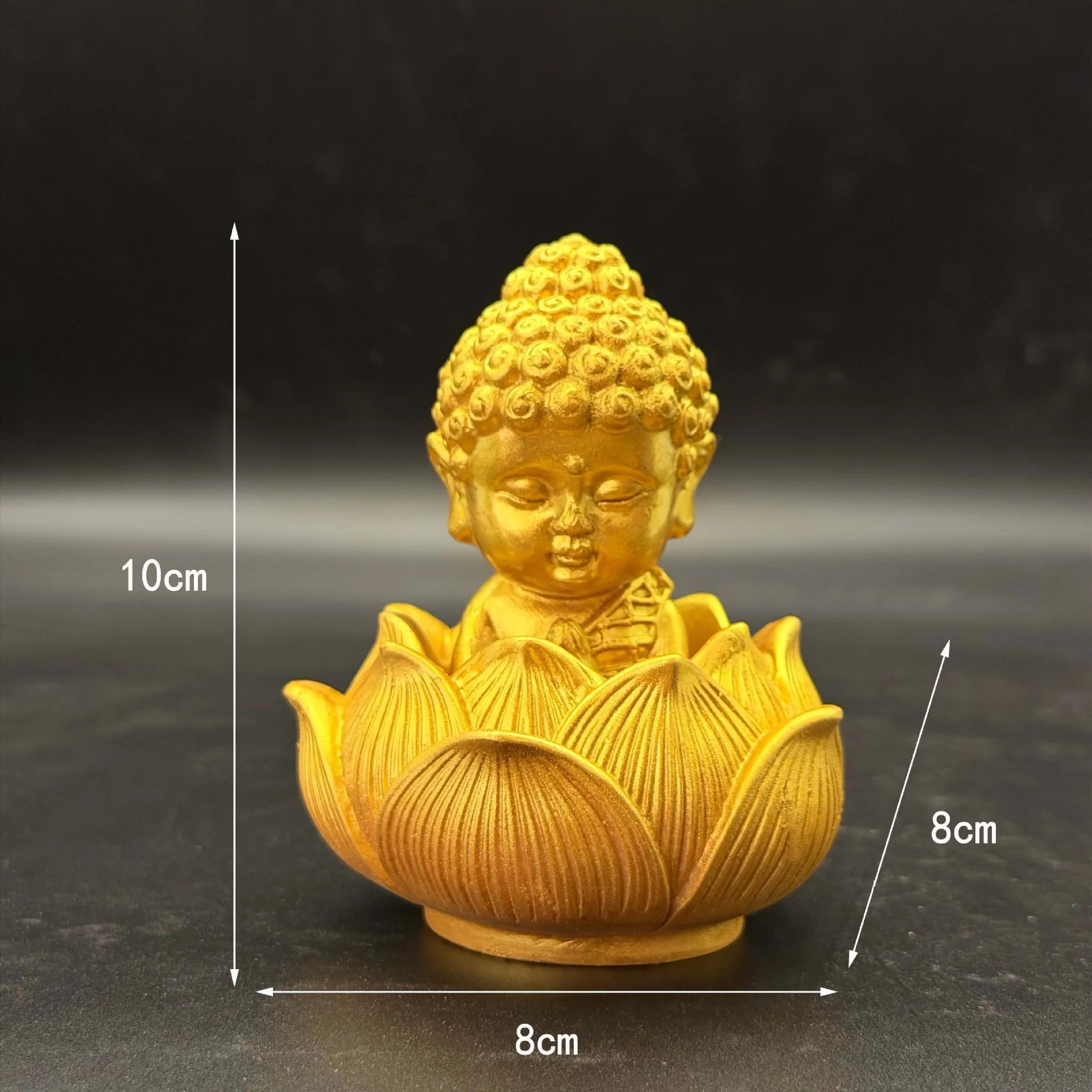 Ivory Nut Bodhi Baby Buddha With Lotus Base Home Tea Pet Craft Car Interior Ornament Zen Tabletop Display Decor