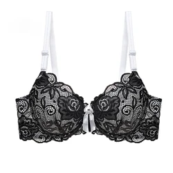 Sexy Bras for Women Underwired No Pad Push Up Bra Color Block Lace Patchwork Bra Bralette Plus Size Women Bras