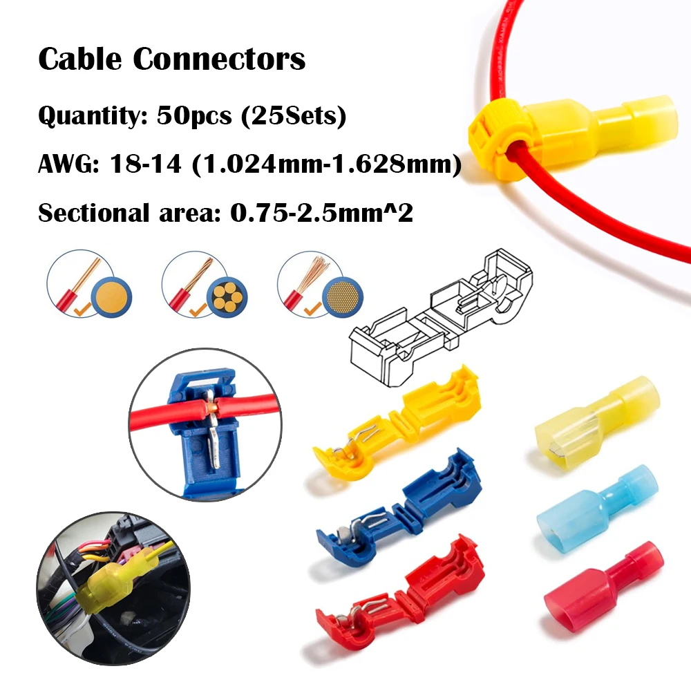 25PCS T Tap Wire Co…