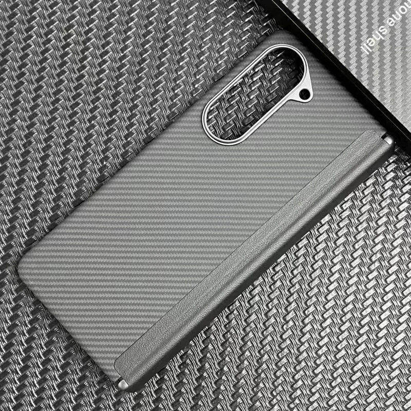 Imagem -03 - Genuine Aramid Carbon Fiber Case Estojo Protetor Não Magnético Articinado Centro Estojo Protetor para Samsung Galaxy z Fold 600d