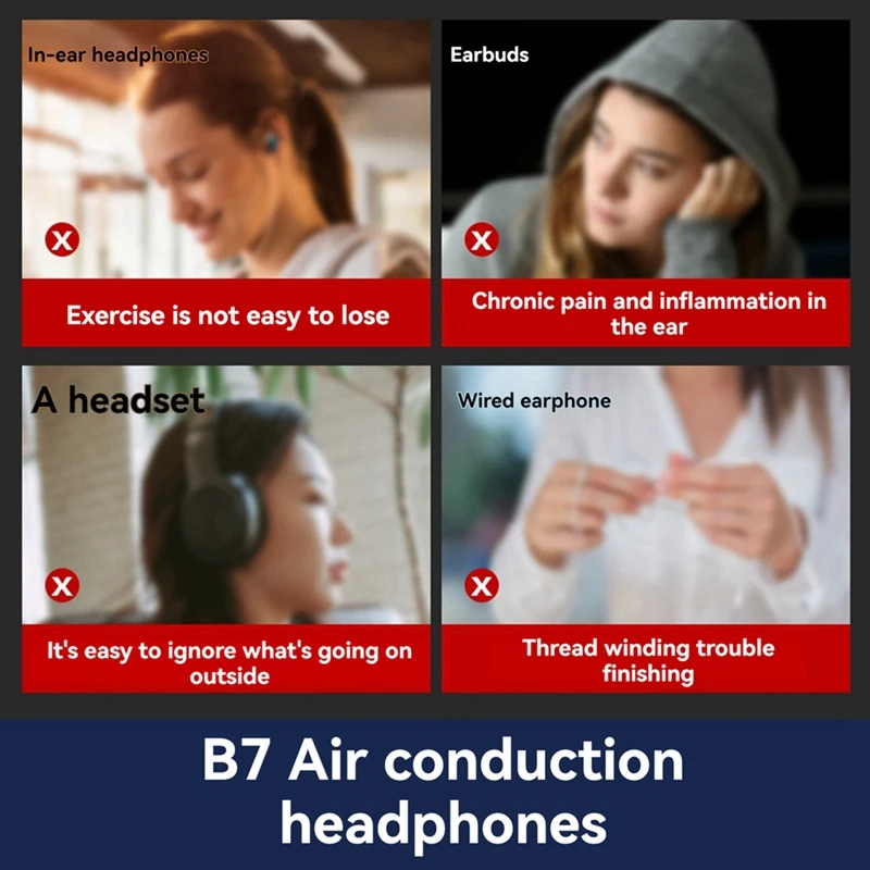 Wireless Outdoor Running Sports Bluetooth Headset Air Conduction Bluetooth Headset HiFi Ear Hook Wireless Headset-A13G