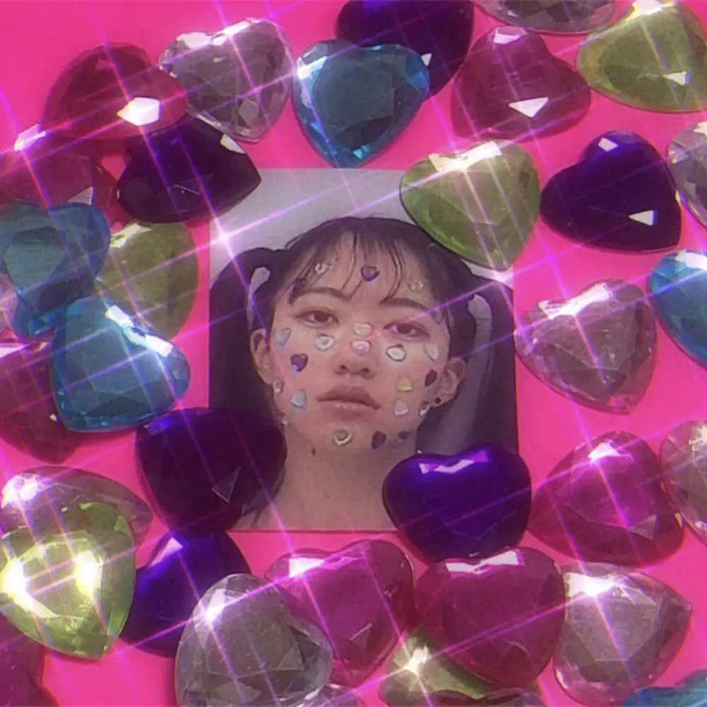 Laptop Stickers Album Decor Beautiful Sticker Toys For Children Diamond Stickers Heart Diamond LOVE Diamond 3D Shining Stickers