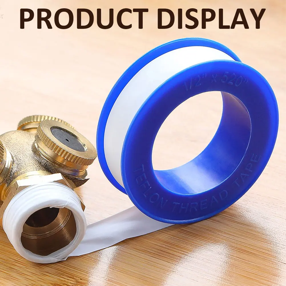 20Pcs Industrial Grade Ptfe Tape Waterproof High Adhesion Thread Tape for Water Pipes Gas Lines Plumbing Fixtures Seal Belt