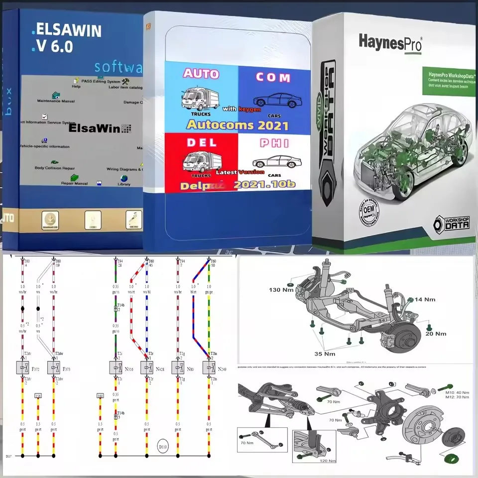 HOT Elsawin 6.0 Auto Repair Software 2026 Haynes pro DEP 2021.10 Autocoms 2021.11 Workshop Data with Installation Video Tutorial