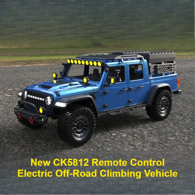 CK5812 Carro elétrico de escalada off road RC, escala de controle multicanal de alta velocidade, brinquedo colecionável para entusiastas de RC e adultos