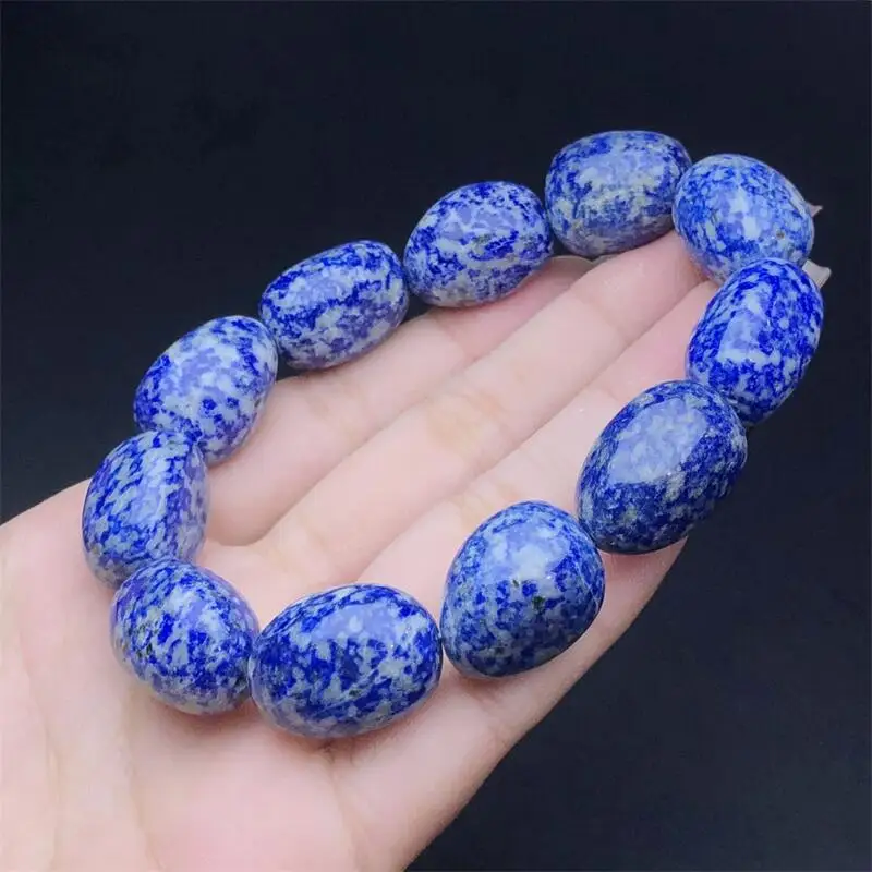 

Natural Freeform Lapis Lazuli Bracelet Women Men Handmade Stretch Rope Bracelet Luxury Jewelry Energy Healing Gift 1PCS