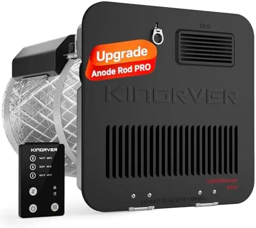 

Водонагреватель KINGRVER 6 галлонов для автодомов – пропановый и электрический, быстрый нагрев, зажигание, дистанционное управление, фарфоровый бак