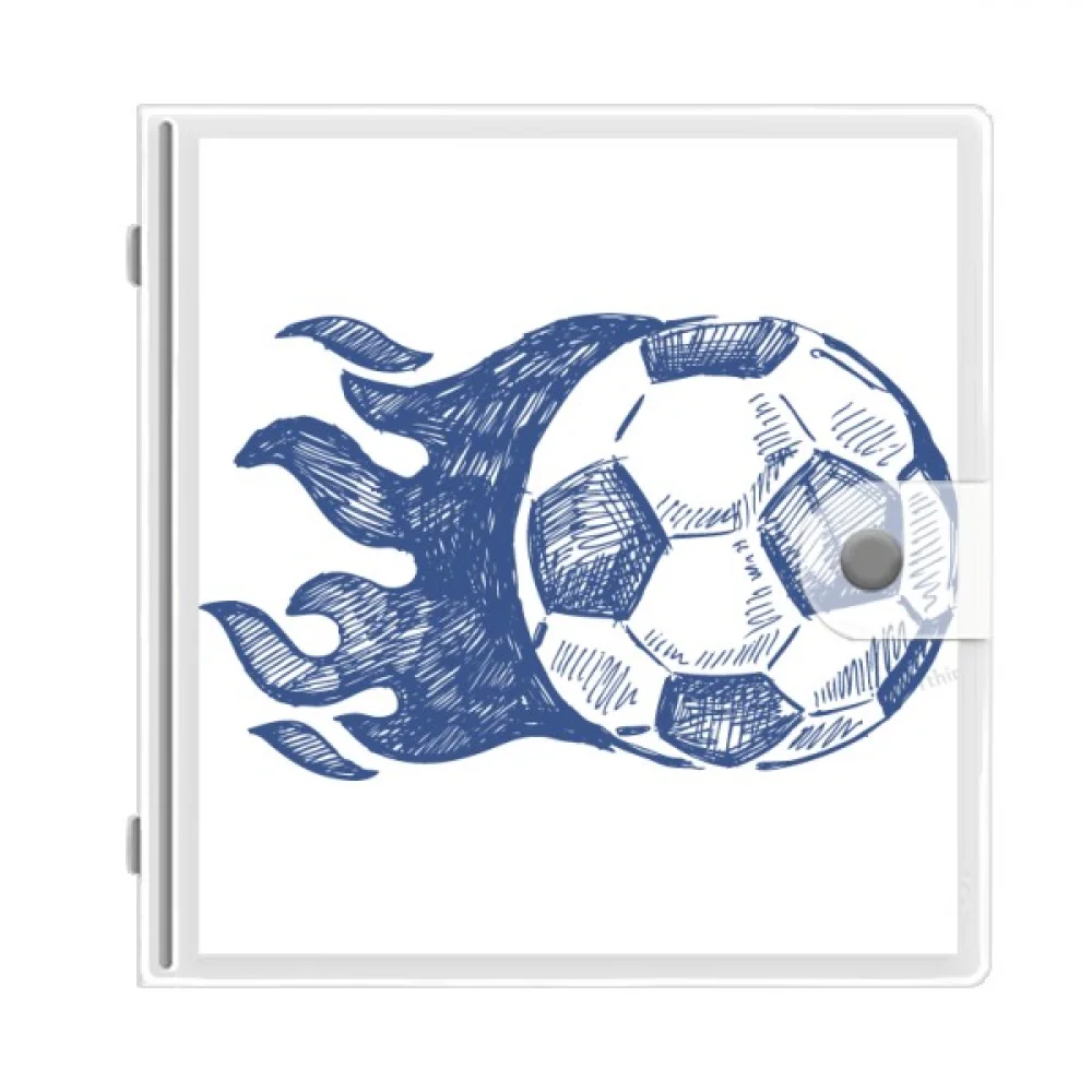 

Football Flame Blue Pattern Soccer Photo Album Wallet Wedding Family 4x6