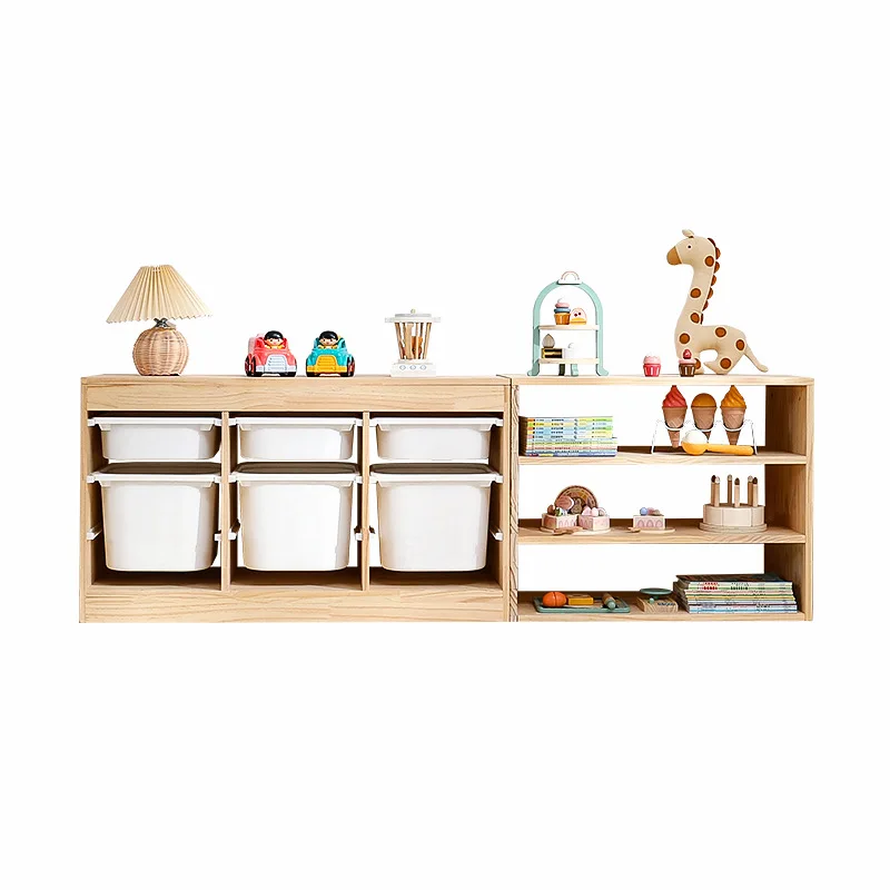 

Kindergarten furniture, solid wood storage teaching aids, organizing cabinets