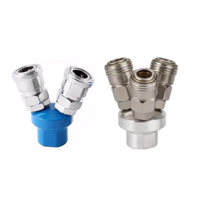 Quick Connector Air Compressor Manifold 2 Way 3 Way Quick Connect Multi Hose Coupler Fitting with High Strength