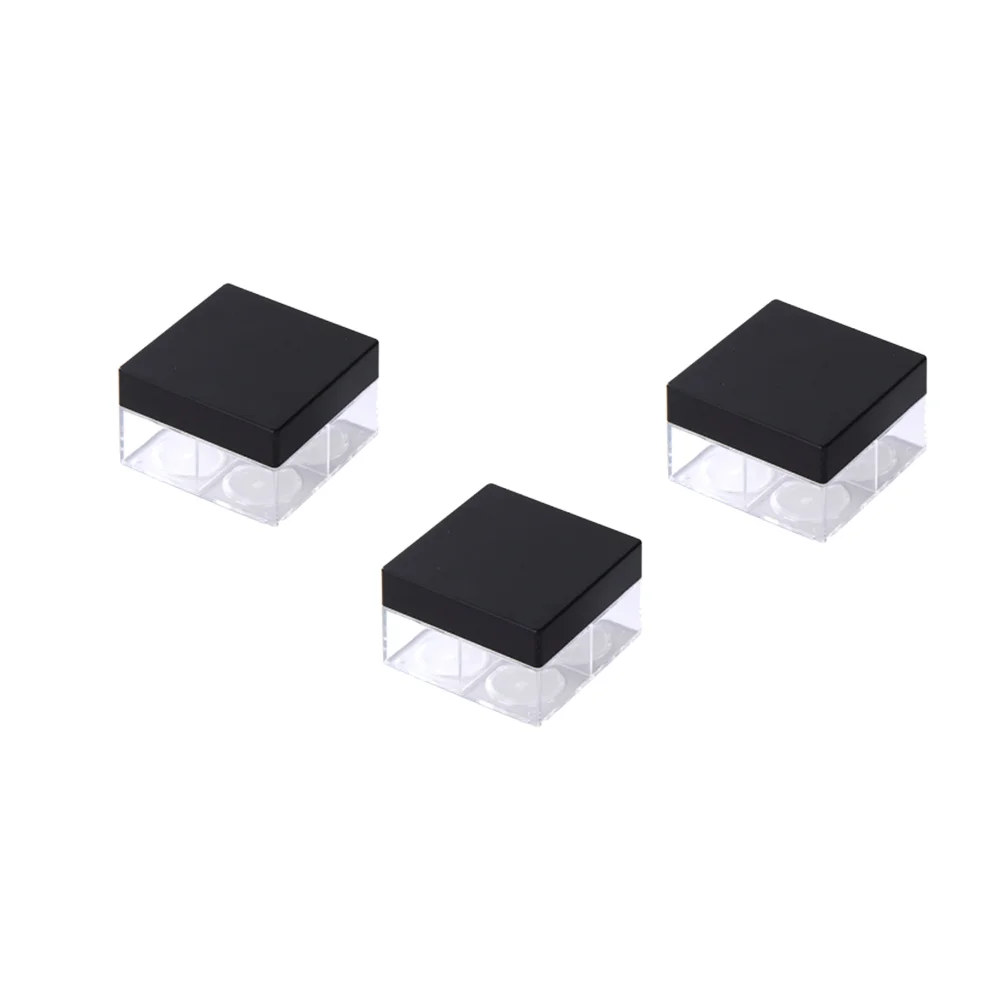 

3Pcs Grids Empty Loose Powder Box Portable Makeup Powder Subpackage Case Travelling Bottle without Puff