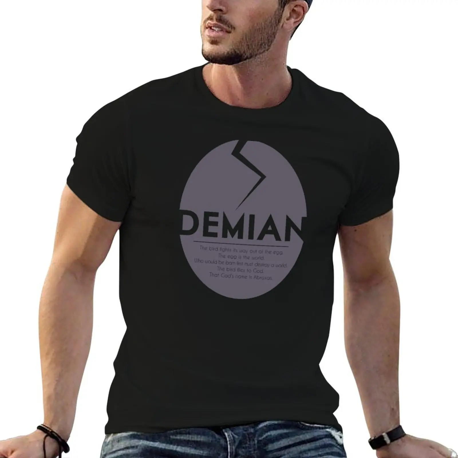 

DEMIAN by Hermann Hesse T-Shirt t shirts with prints man t shirt cotton high quality man t shirt cotton T-Shirt