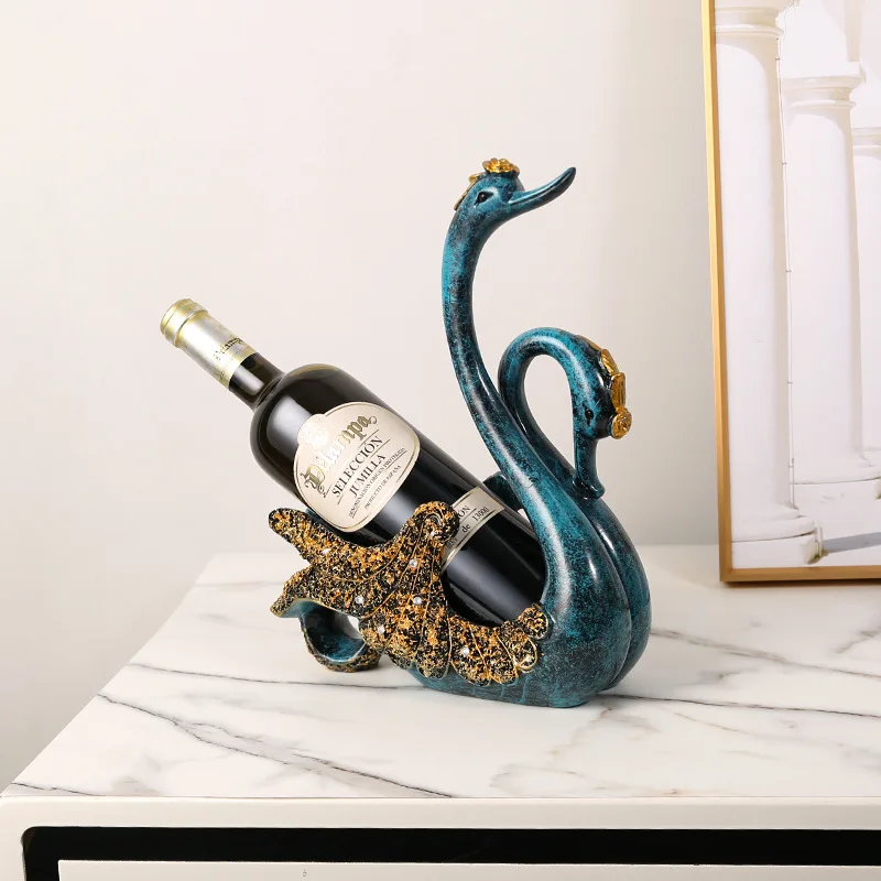Schwan Rotweinregal Kreative Handwerk Dekoration Home Restaurant Weinschrank Champagner Wein Display Rack