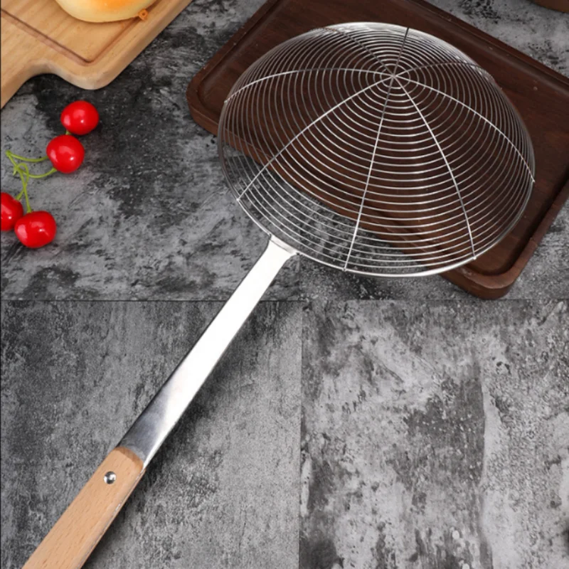 Stainless Steel Strainer Ladle Skimmer Handle Frying Filter Long Food Colander Kitchen Fried Net Sieve Tool Baking Cooking Tool