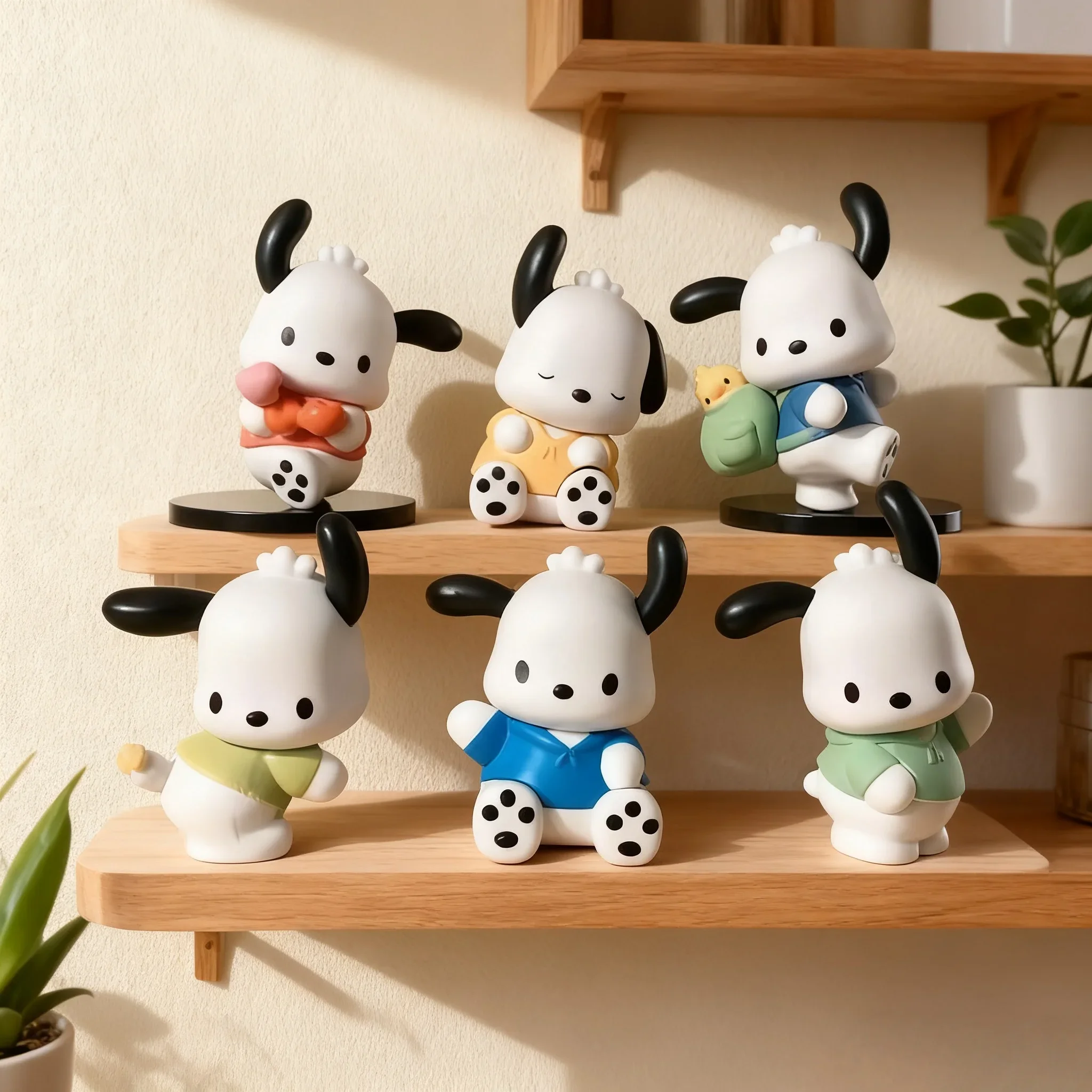 

Sanrio Pochacco, школьные персонажи мультфильмов аниме, держащие утки, стежка, модели кукол, украшения, персонажи, хобби, детские