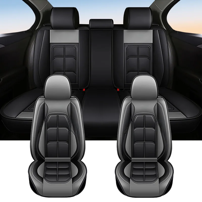 High Quality 5 Seater Full Set Leather Seat Cushions Universal Auto Protectors Fit Cars SUV Pickup Trucks