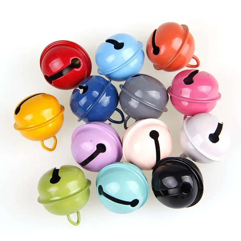 

12pcs 22mm Christmas Jingle Bells Colorful Round Metal Bells For Party Christmas Tree Decoration DIY Crafts Handmade Accessories