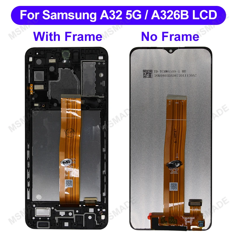 Pantalla AMOLED para Samsung Galaxy A32 4G LCD SM-A325F SM-A325M Display Touch Screen Replacement para Samsung A32 5G Display SM-A326B 6