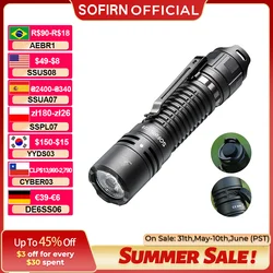 Sofirn SC28 Powerful Light Tactical XHP50B HD Rechargeable Flashlight 2800 Lumens Lantern EDC Torch IPX8 for Hunting Fishing