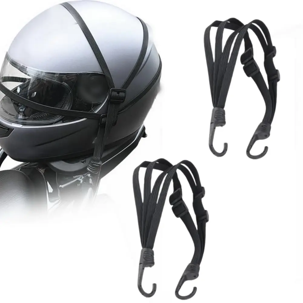 

2PCS Universal 60/90cm Motorcycle Luggage Strap Moto Helmet Gears Fixed Elastic Buckle Rope High-Strength Retractable Protective