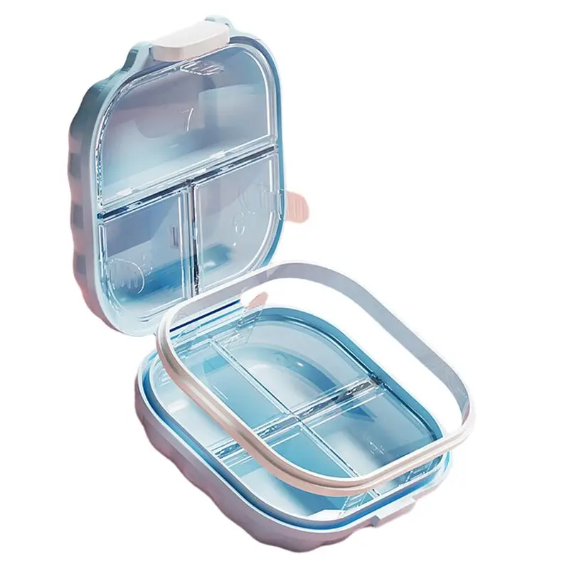 AEE6-Mini Portable Medicine Box Daily Pill Organizer Three Meals Home Use Weekly Seven Days Pill Container
