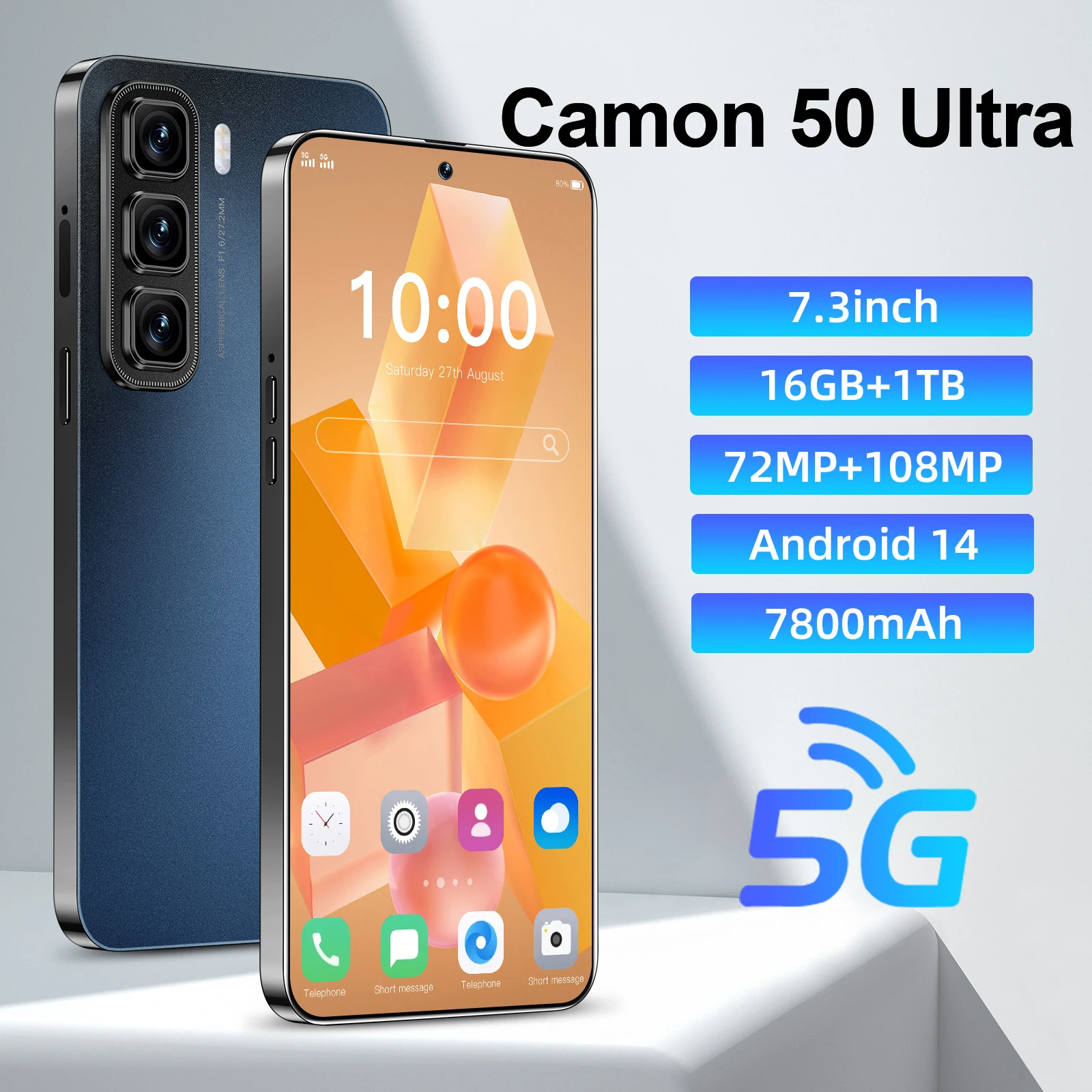 Camon 50 Ultra 5G: Potência e Conectividade com Bateria 8000mAh