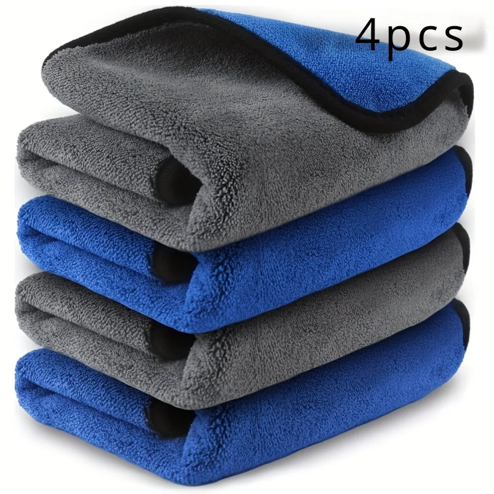 400GSM Ultra-Thick Microfiber Car Cleaning Towels 30x30cm Lint-Free Scratch-Free Super Absorbent Vehicle Detailing Cloths