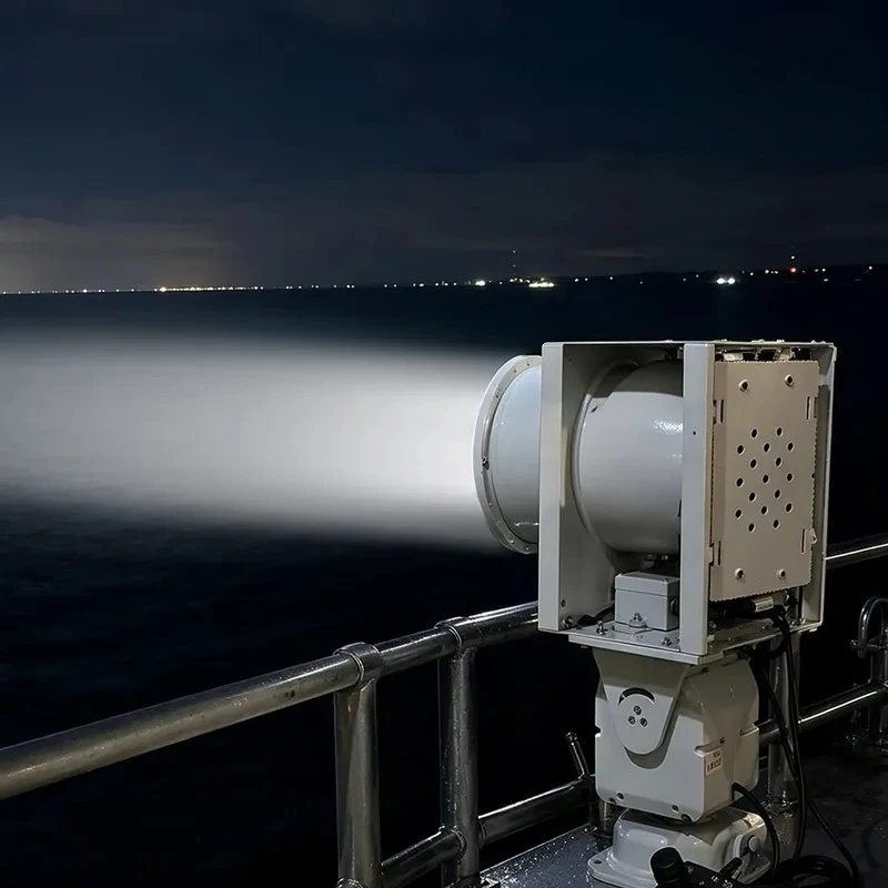 Heavy AC100-277V Vehicle Marine Remote Control Searchlight Wireless Rotating Roof Mount LED Marine Searchlight for Boat