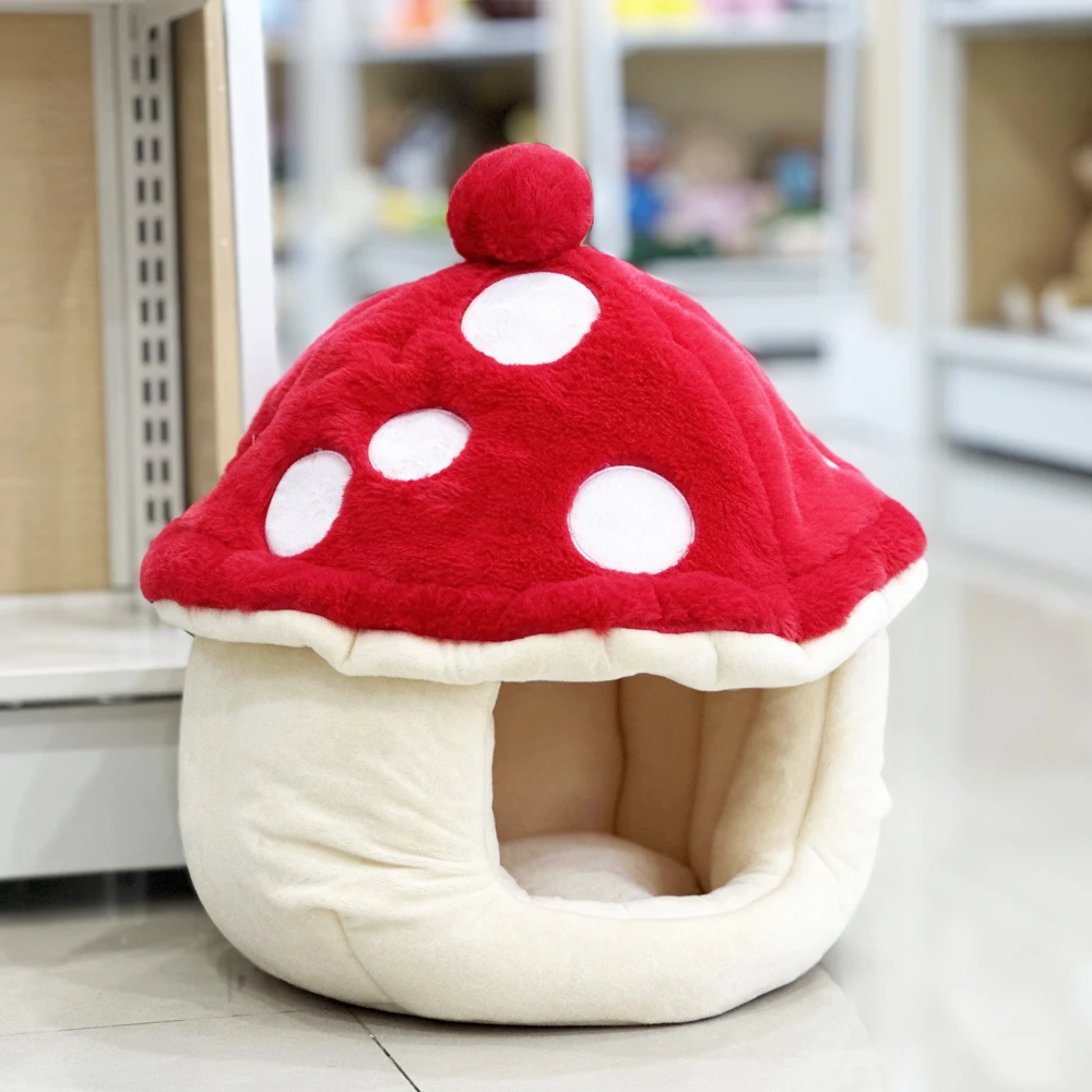 Mushroom Dog plush Nest