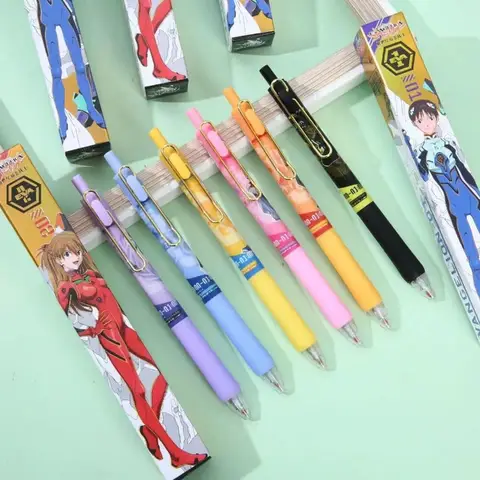 EVANGELION Ayanami Rei Gelpenna Anime Kulspetspenna 0,5 mm Svart Bläckpress Skrivpenna Skolbrevpapper Kontorssignaturpennor 10 best sales penna penna evangelion - №1