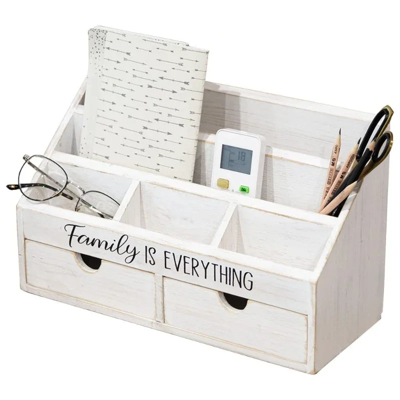 Wooden Storage Box Desktop Office File Box Mail Sorting Rack