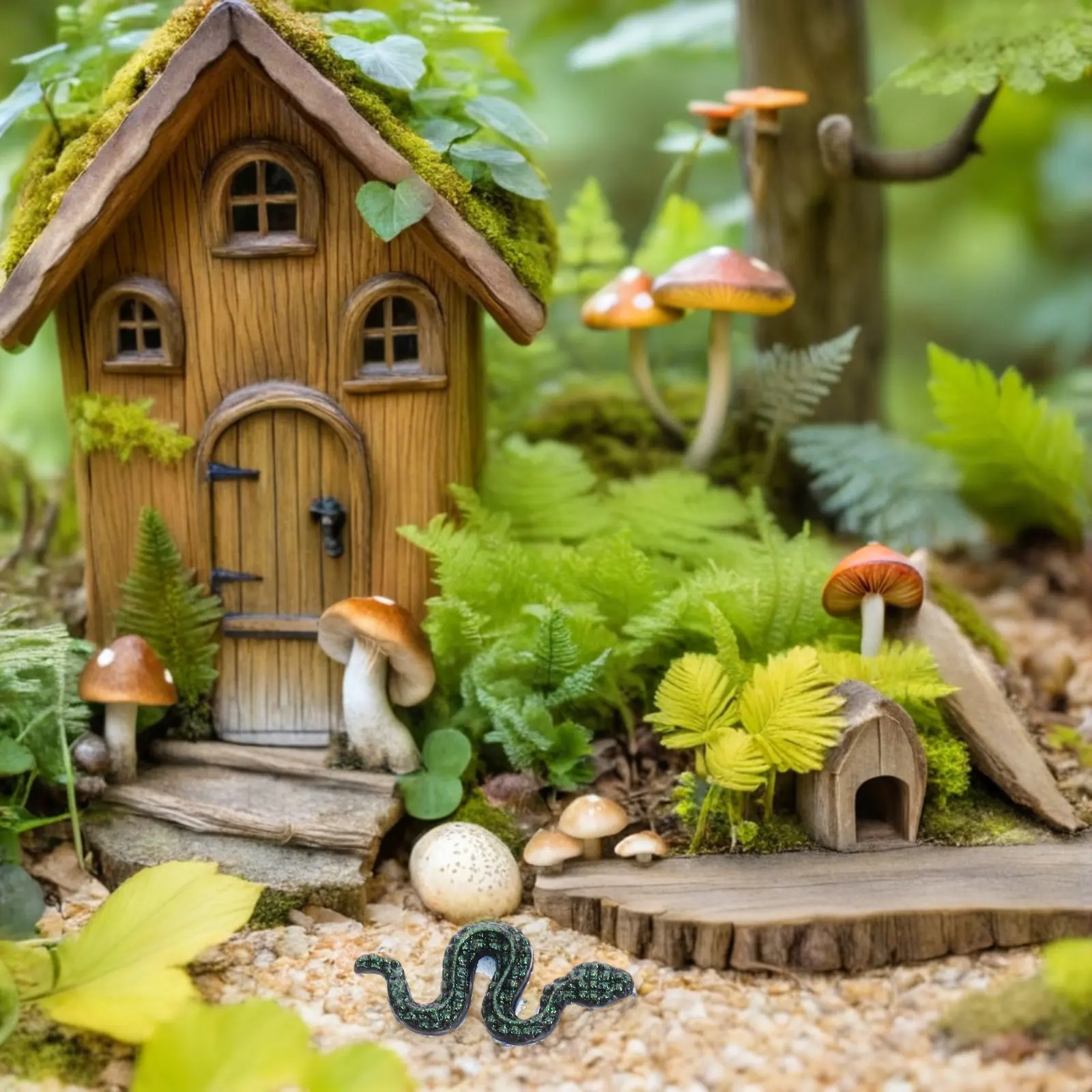 120Pcs Mini Snake Figurines For Office Desk Decor Fall Party Decorations Resin Statues Tiny Realistic Serpent Garden
