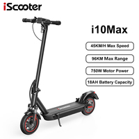 iScooter i10Max Foldable Adult Electric Scooter E-Scooter 45 KM/H Electric Kick Scooter 750W Skateboards 48V 18Ah Kickboard