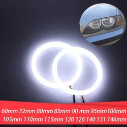 Super Bright Rings Cotton LED Angel Eyes Headlight 60mm 70mm 80mm 90mm 100mm 110mm 120mm Car Motorcycle DRL Light Bulb Lamp