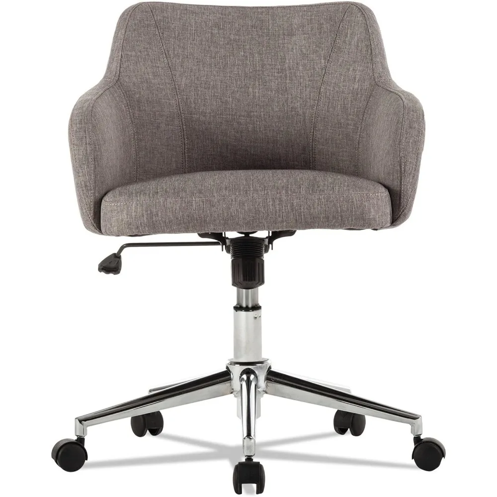 ALECS4251 Captain Series 17.5 in. - 20.5 in. Mid-Back Chair with 275 lbs. Capacity - Gray Tweed