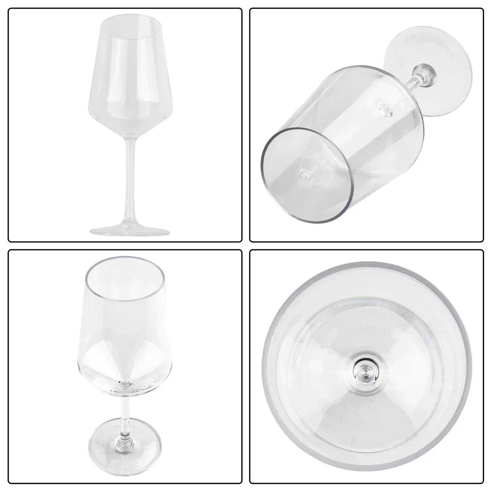 1pc Plastic Wine Cup Transparent Unbreakable Plastic Wine Glass Cups Home Kitchen Bar Plastic Goblet 320/550/580ML