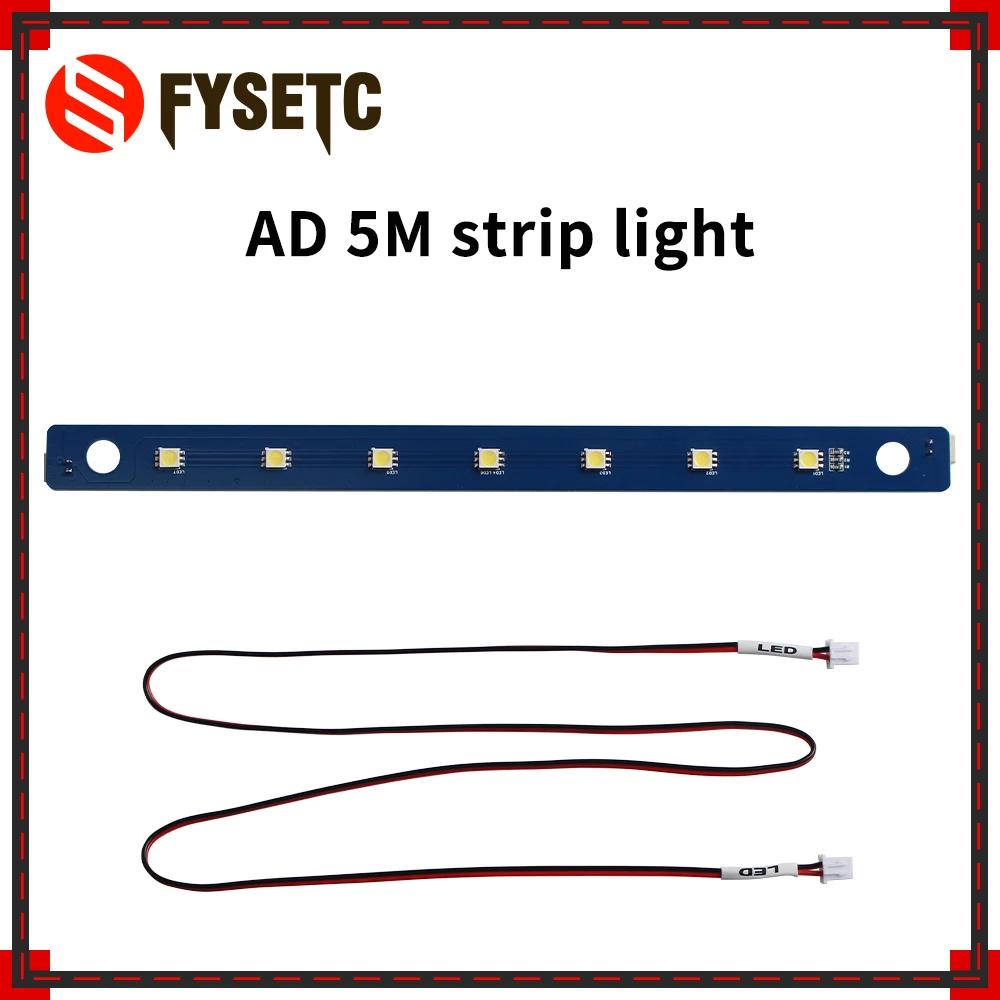 

Для 3D-принтера FLASHFORGE Adventurer 5M AD5M Световая полоса Супер яркая светодиодная полоса 24 В для 3D-принтеров AD5M 5MPRO