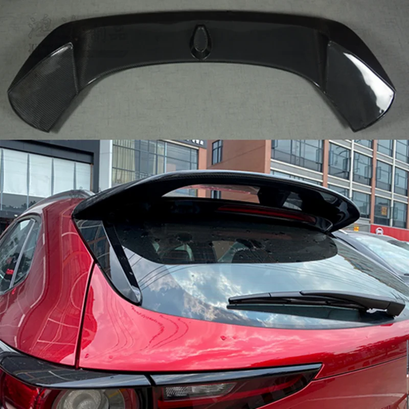

For Mazda CX-30 2020-2023 Carbon fiber / FRP Rear roof Spoiler Trunk wing