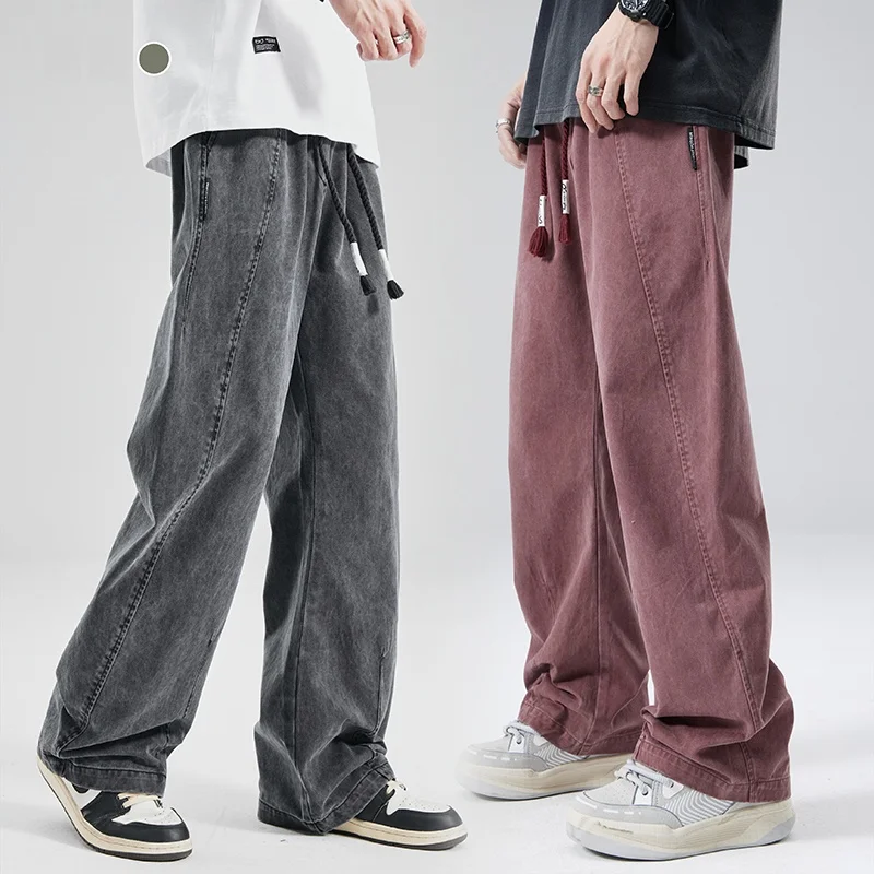 

Оригинальные мужские повседневные брюки FXK, свободные прямые брюки в рабочем стиле, модная весенняя коллекция в стиле High Street, американский ретро-тренд